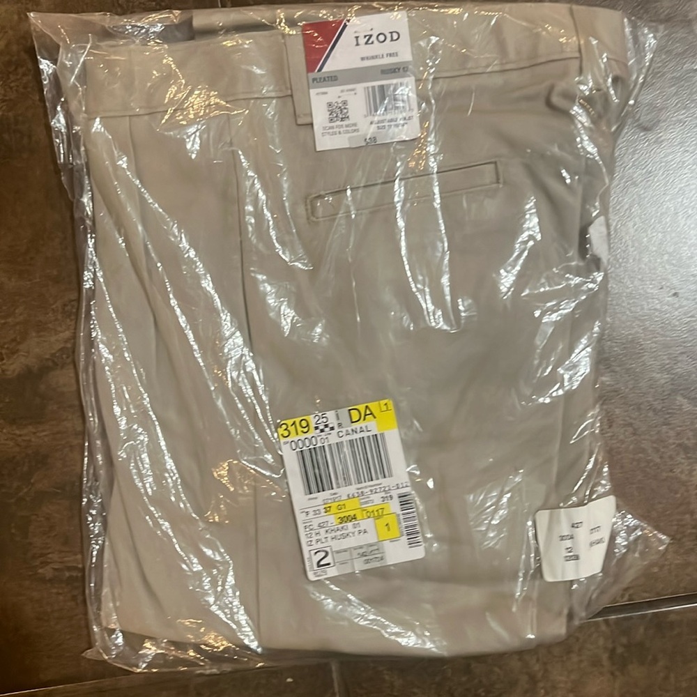 Boys Husky Khaki Pants for School Uniforms or for any formal occasion.